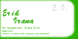 erik vrana business card